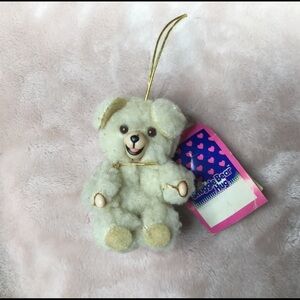 Vintage 1987 Snuggle Bear Hug Plush Bag Purse Charm Ornament